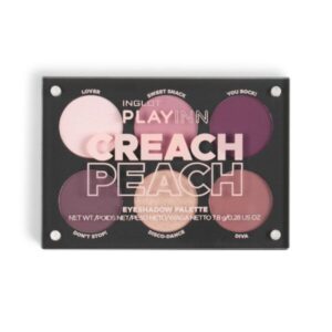 INGLOT PLAYINN Creach Peach Eye Shadow Palette - אינגלוט פלטה מגנטית ייחודית המכילה 6 צלליות