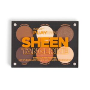 INGLOT PLAYINN Sheen Tangerine Eye Shadow Palette - אינגלוט פלטה מגנטית ייחודית המכילה 6 צלליות